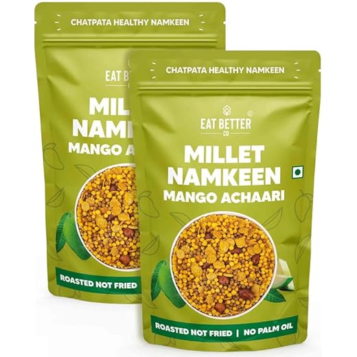 Eat Better Co Millet Namkeen - Mango Achari 200g
