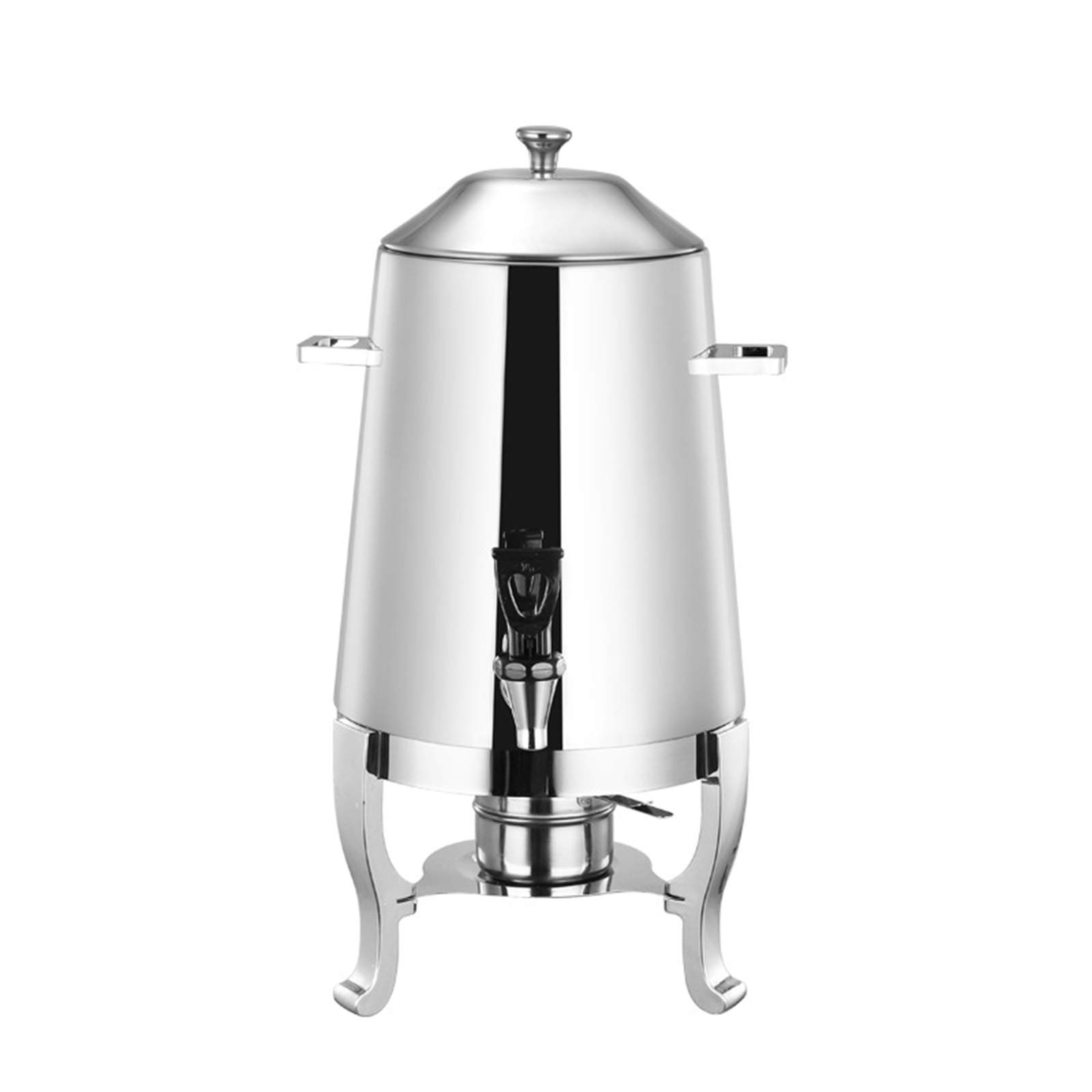 MYUYEE 13L Milk Coffee Chafer Urn Alcohol Heating Stainless Steel Heavy-Duty Beverage Dispenser With Fuel Holder And Leak Free Faucet,Stainless Steel Bucket