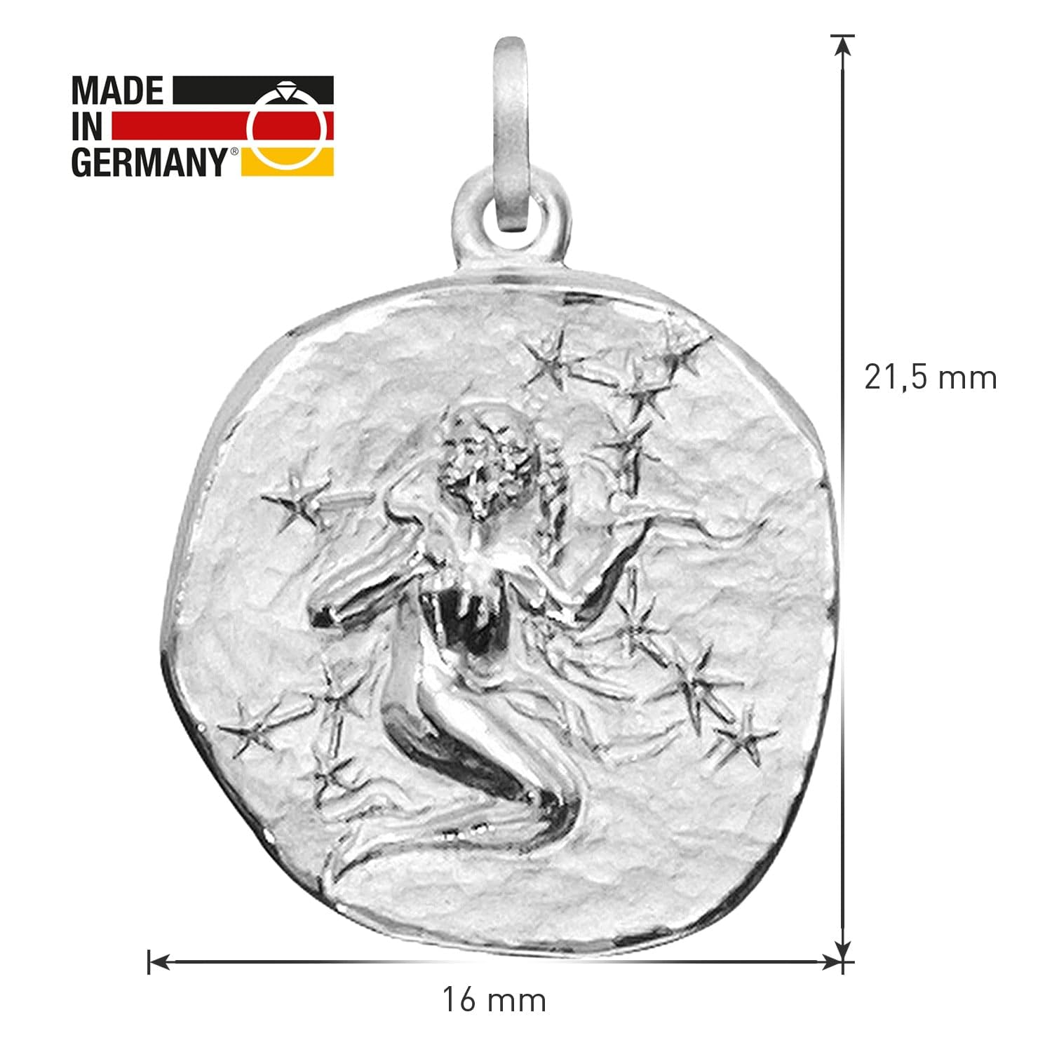trendor Sternzeichen Jungfrau 925 Silber Anhänger Ø 16 mm 21218-09