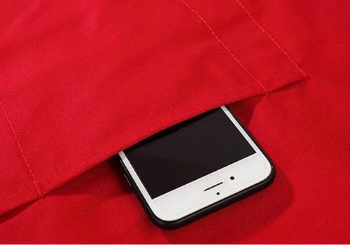 Miniatura 4 de Paquete de 5 delantales unisex para hombres y mujeres, con 2 bolsillos espaciosos, lavable a máquina, para cocina, manualidades, barbacoa, dibujo