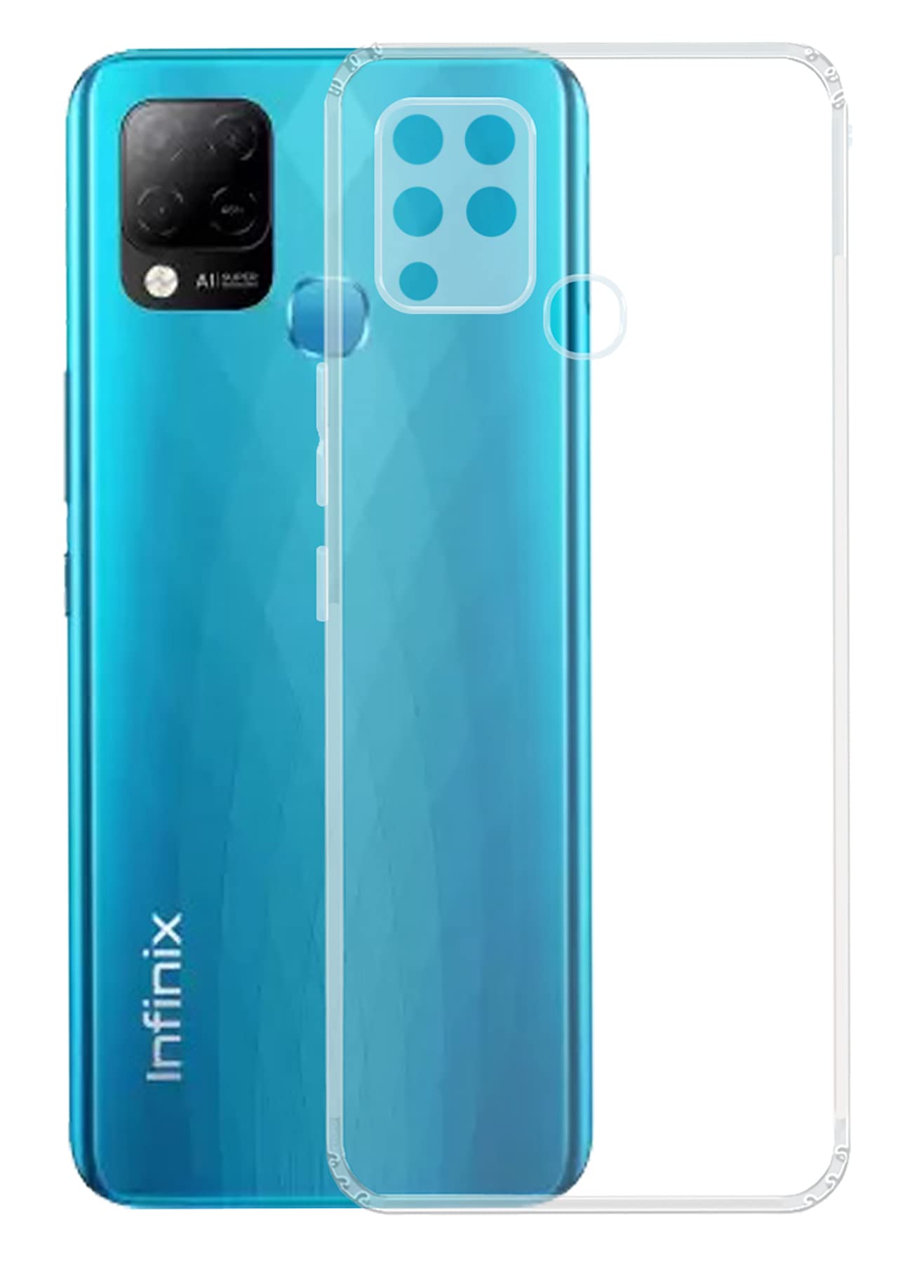 YOFO Rubber Back Cover Case for Infinix Hot 10 (Transparent) with Bumper Corner (B08PPC2PXB) Amazon Price History, Amazon Price Tracker