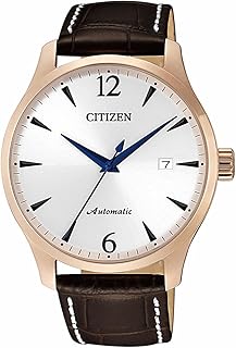 ساعة عملية كاجوال للرجال انالوج بعقارب جلد من سيتيزن- NJ0113-10A، بمينا أسود