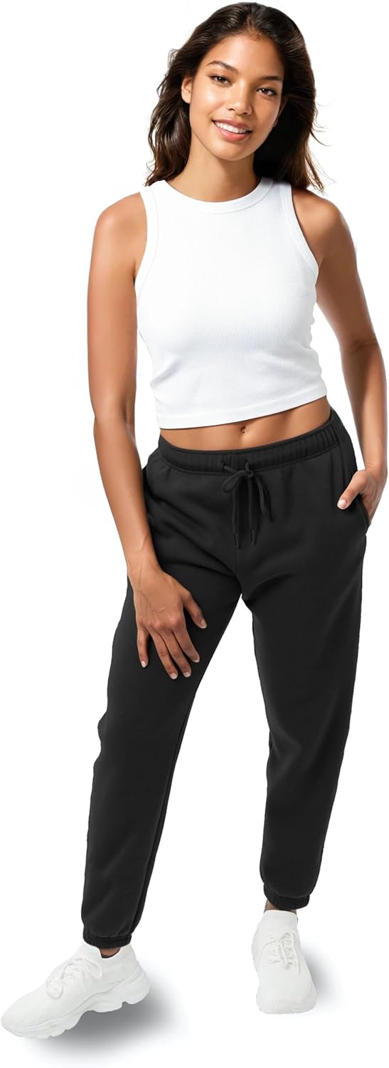 Common Stitch 3 Pack Sweatpants Women, Comfortable Womens Sweatpants, Fleece Womens Elastic Cuff Joggers (Available in Plus) - Image 2