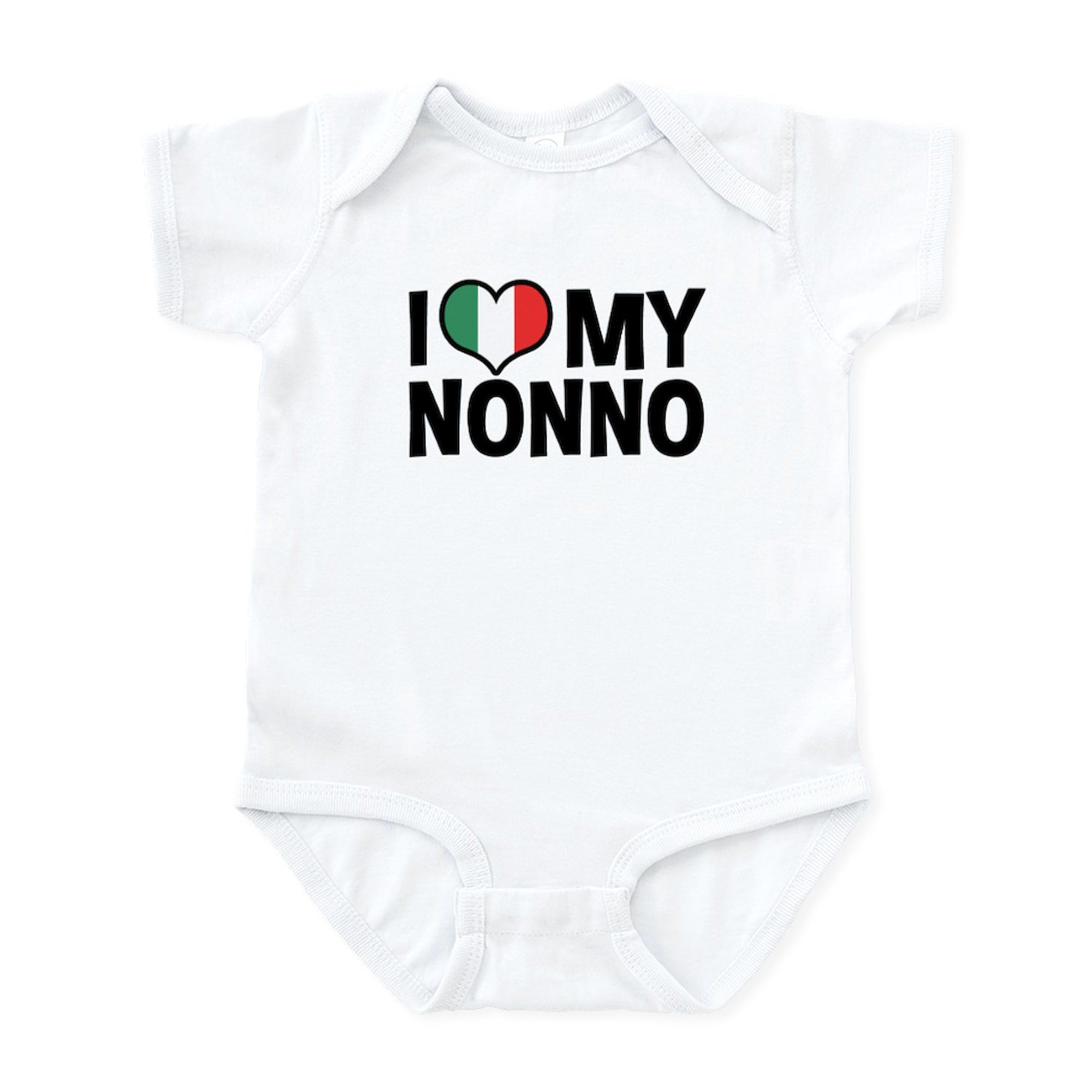 CafePress I Love My Nonno Infant Bodysuit Cute Infant Bodysuit Baby Romper Cloud White