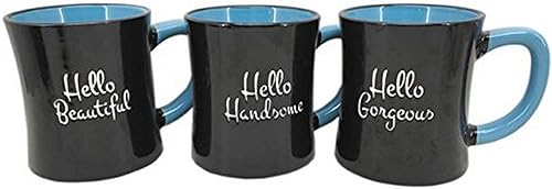 Miniatura 1 de Blue Sky Ceramic Juego de 3 tazas Hello Gorgeous de 17oz