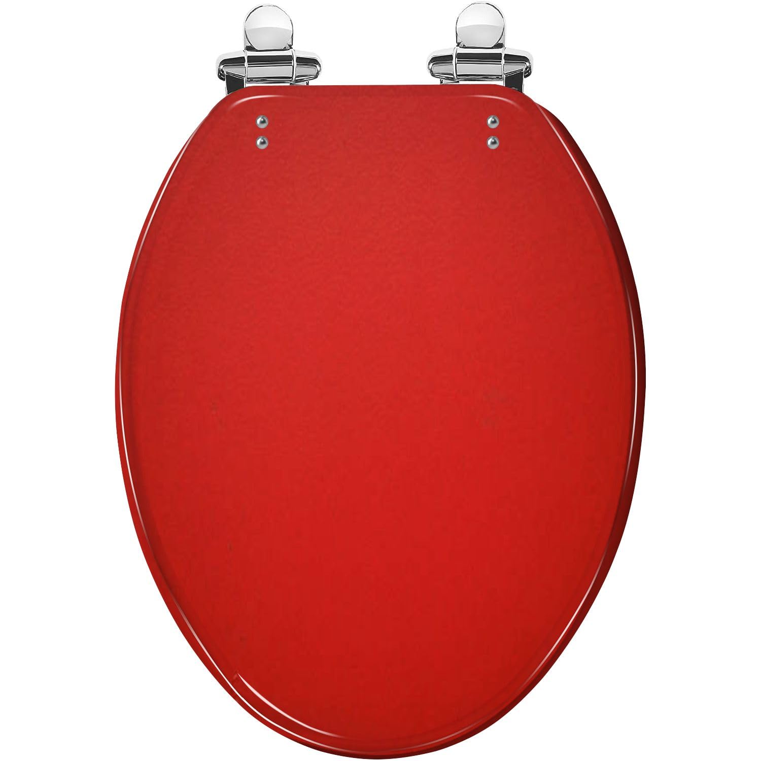 Gutuyehkea Multi4 Red Elongated Resin Toilet Seat With Slow Close Quick-Release Hinges Easy Clean(Multi4)