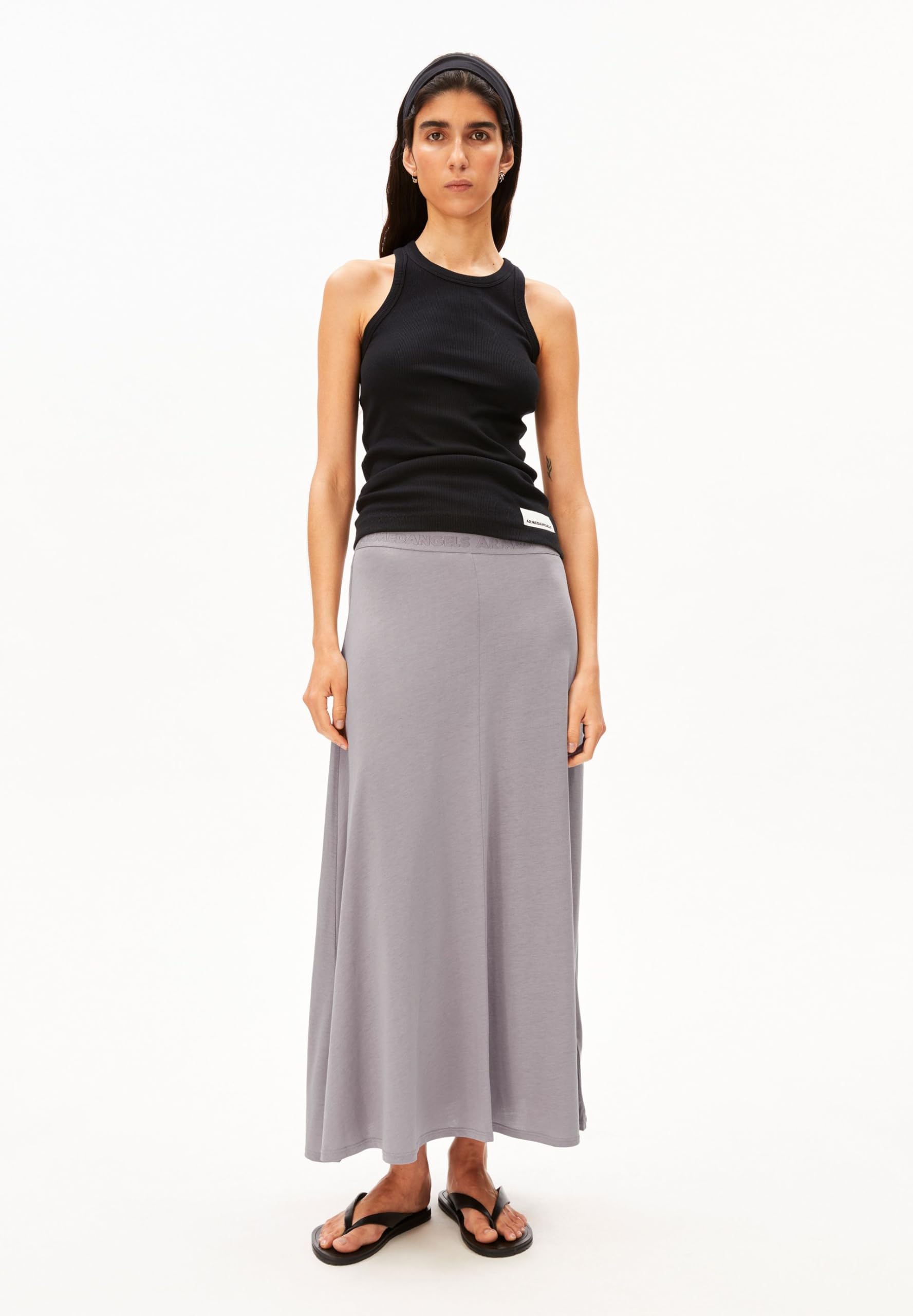 ARMEDANGELS Damen Jerseyrock aus Tencel™ Lyocell Mix ILENIAA LARAA MIDI Loose Fit