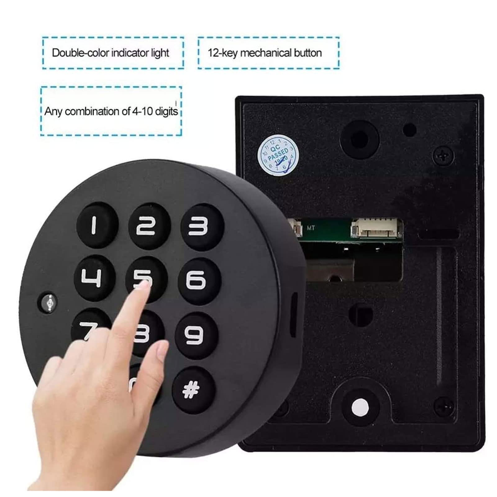 Cerrar Cerradura de combinación Digital, cerradura electrónica segura, cerradura de contraseña Digital electrónica inteligente para armario, puerta, cajón, armario para armario de puerta