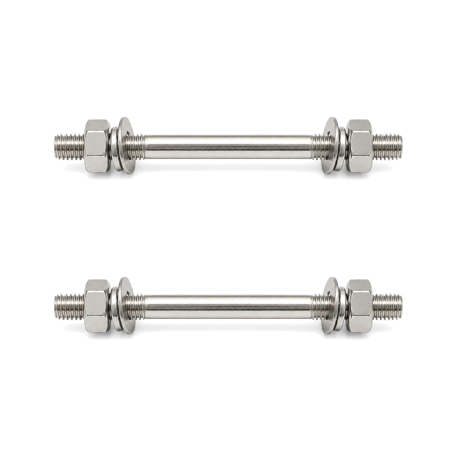 4Pcs M16xL190mm Double End Threaded Stud Screw Bolts, with Nuts & Washers