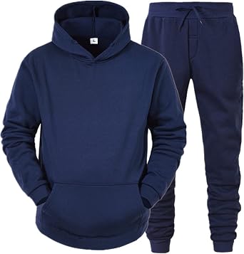 MenS Tracksuits 2 Piece Set Outfit Jogging Sweatsuit Workout Athletic Long Sleeve Hoodie Fall Winter Sweatpants