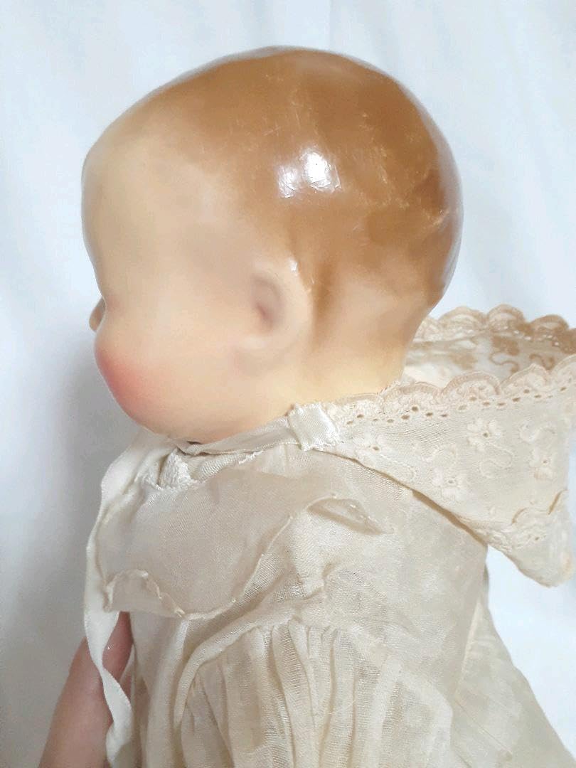 アンティークドール　35cm 可愛い赤ちゃん　ベビー　素敵なドレスとボンネット アンティークドール35cm 可愛い赤ちゃんベビー素敵なドレスと
