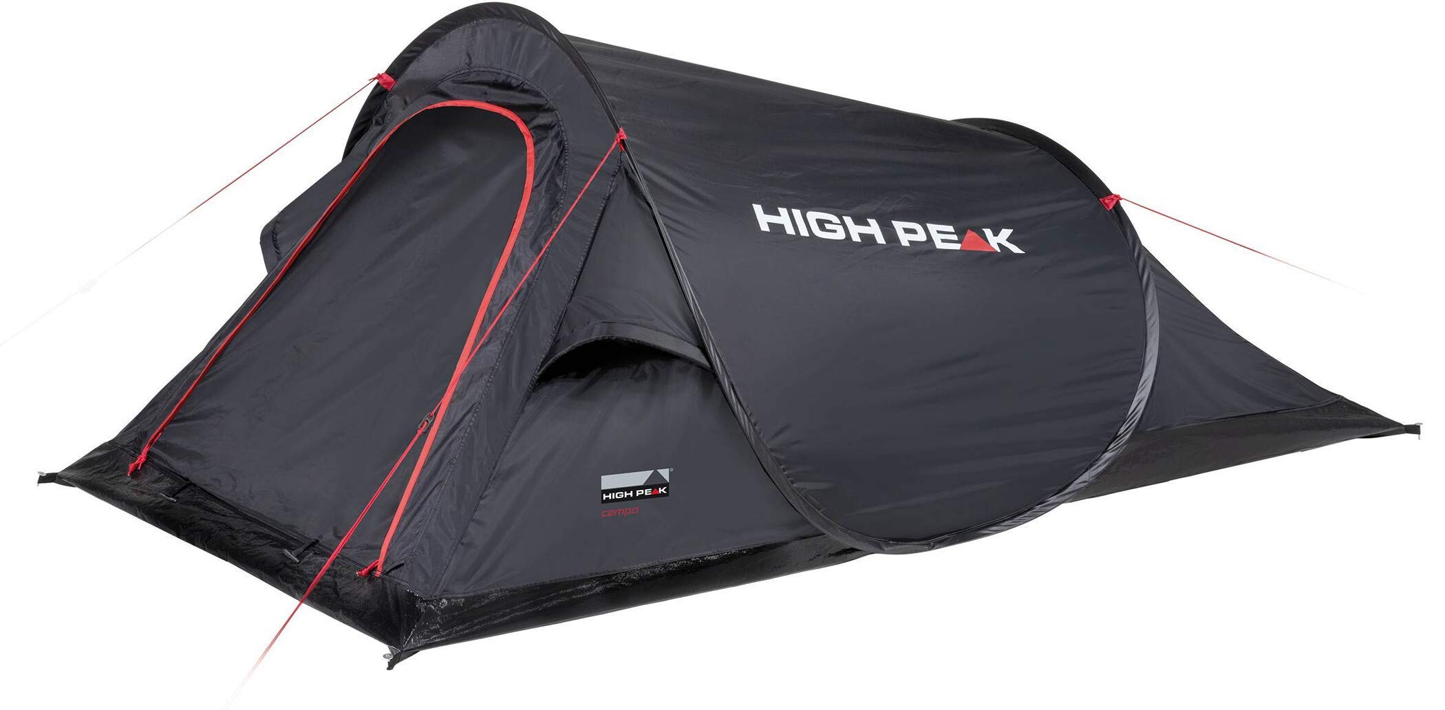 High Peak Kuppelzelt Monodome, Campingzelt für 2 Personen, Igluzelt, Festivalzelt mit Wannenboden, 1500mm wasserdicht, Freistehend, Hochentlüftung, Moskitoschutz