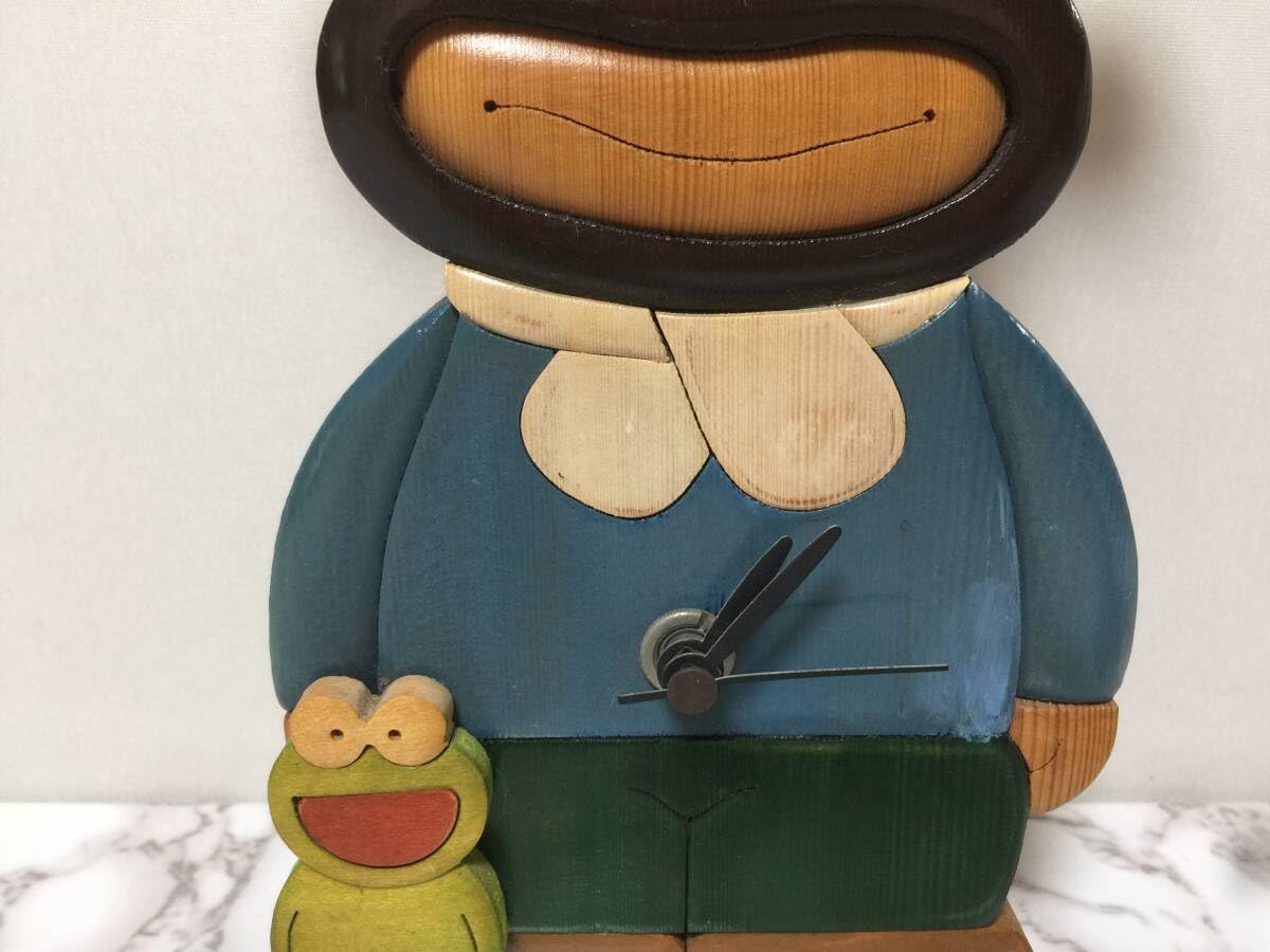 Amazon.co.jp: ノーブランド品カール木製時計カールおじさん天然木製 