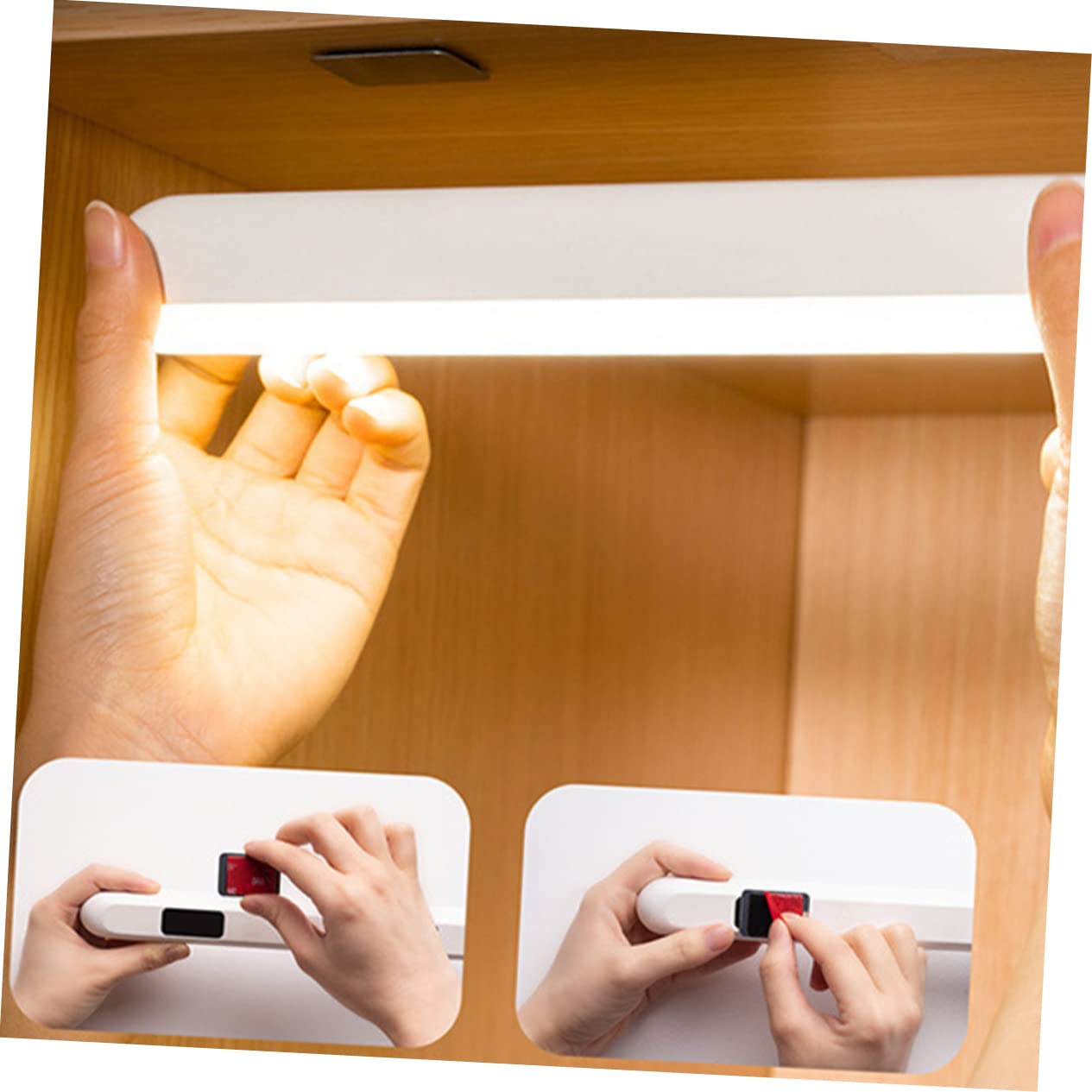 QYYZTQY Lampada da Allattamento Luce Notturna Portatile Batteria al Litio Luci notturne a LED Bianche sensibili alla Luce per armadietti per Bambini