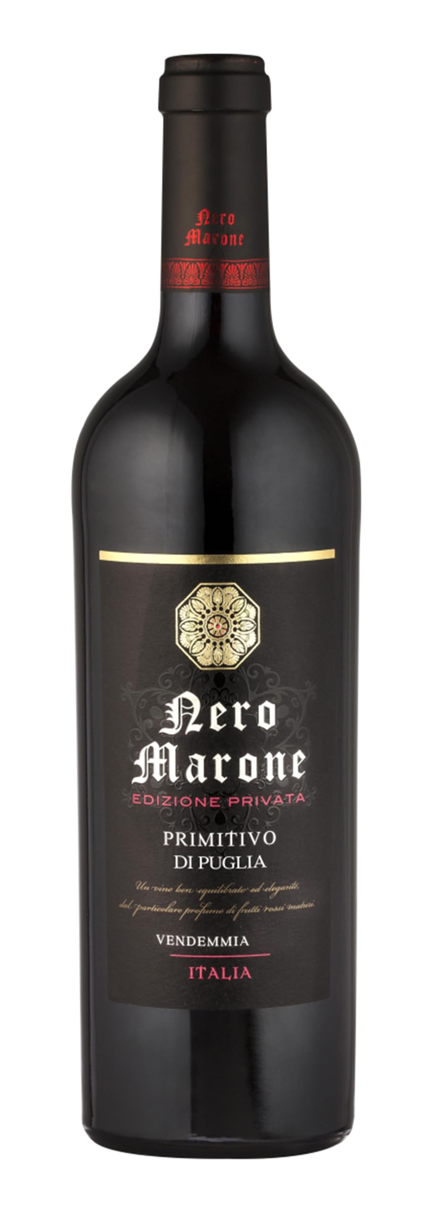 Nero Marone - Vin rouge italien, Primitivo IGT Puglia (6 x 0.75 L)
