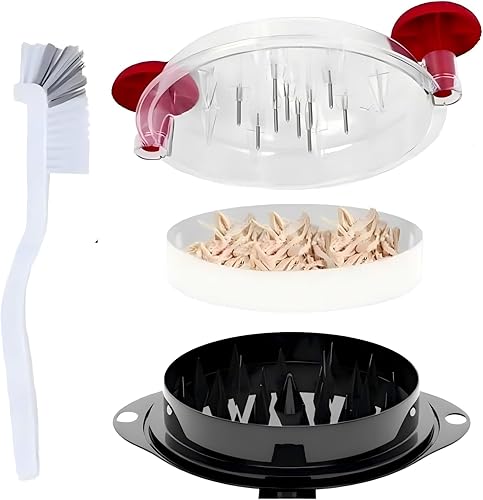 Miniatura 9 de Trituradora de pollo, trituradora de carne torcida, grande para pechugas de pollo, carne de cerdo desmenuzada con garras de acero inoxidable 304