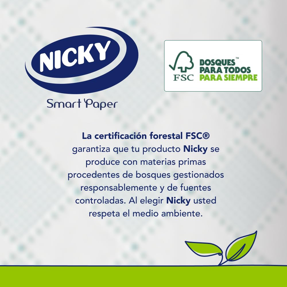 Nicky Nature - Confezione da 72 rotoli, 170 fogli a 3 strati, comodi e morbidi con la pelle, imballaggio riciclabile, cellulosa pura al 100%, certificazione FSC