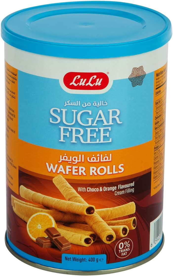 LuLu Wafer Rolls Sugar Free 400g