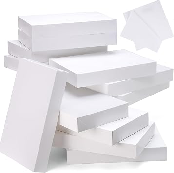 JOYIN 12 PCS 17" Christmas Shirt Gift Boxes with Lid for Presents, Extra Large White Cardboard Box with Tissue Paper, Robe Box for Clothes, Fathers Day, Xmas Birthday Holiday Wedding Gift Wrap Decor