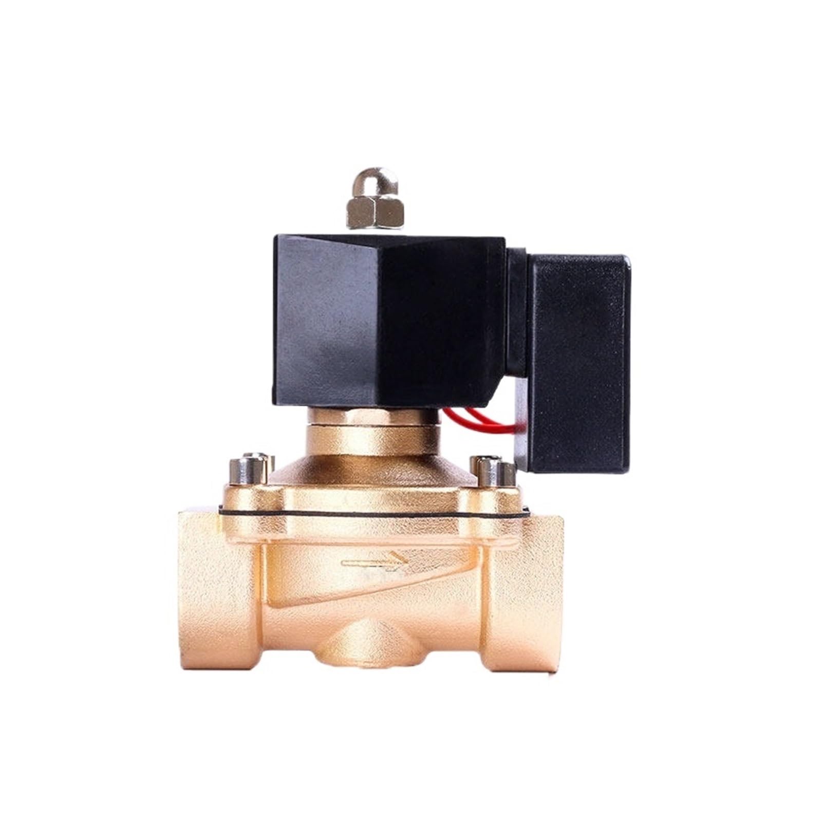 Huuoqiwy Npt-24Vdc 3/8" 1/2" 1" 2" Saving Normally Closed Solenoid Brass Switch Water 220V 12V Energize Not Fever(,0.5 Inch)