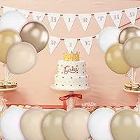 Vista 5 de Set de globos de albaricoque, 60 unidades de globos de albaricoque dorado y blanco, globos de látex de albaricoque desnudo de 12 pulgadas, globos