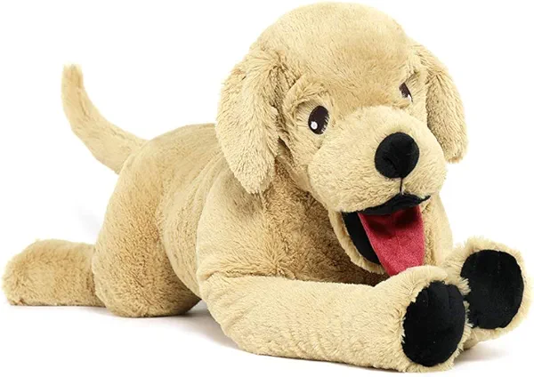 Lanmore 29" Dog Stuffed Animal Large Puppy Plush Golden Retriever Dogs Hugging Pillow for Kids Girlfriend, Gift for Special Day(Light Brown)