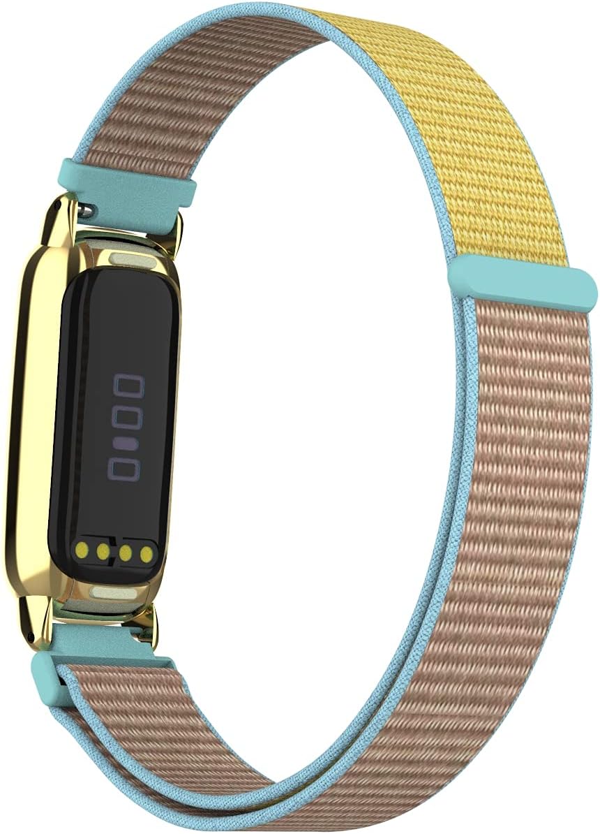 Sports Bracelet Compatible with Fitbit Luxe,Slim Soft Skin-Friendly Comfortable Sport Wristband Nylon Watch Straps Adjustable 5.5-7.9 inch for Women Men