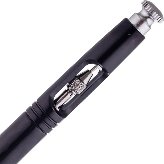 TC TECHNIC - Airbrush - Air Brush - Double-Action Precision Tool for Fine Lines, Shading and Drawing, for Painting, Suitable for a Wide Range of Applications - 0.3 mm Nozzle + Tank, AB-140 Black
