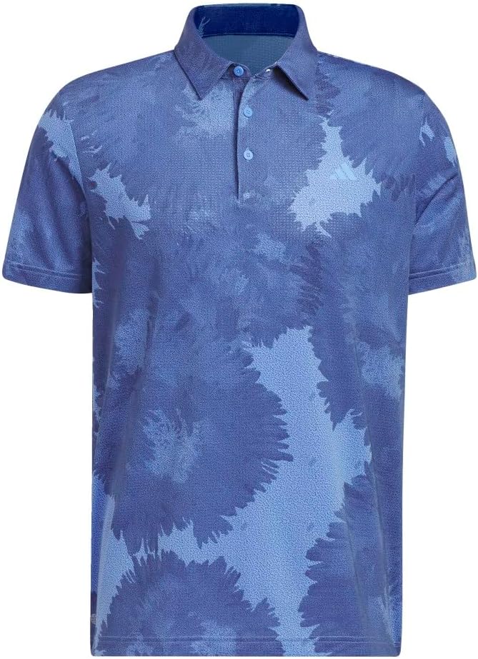 adidas Men's Flower Mesh Golf Polo Shirt