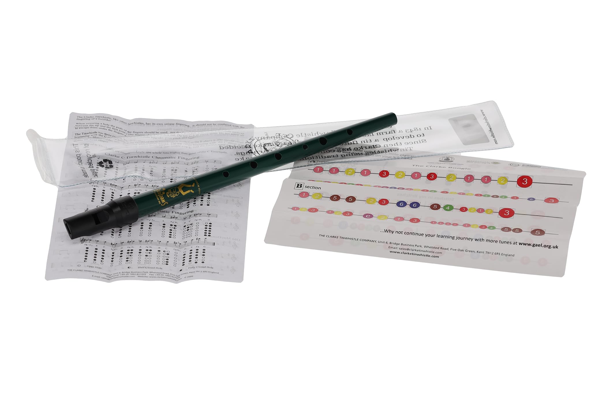 Clarke Pennywhistle Sweetone Zielony - Metal - Ustnik z tworzywa sztucznego - Instrument pojedynczy - Strojenie D