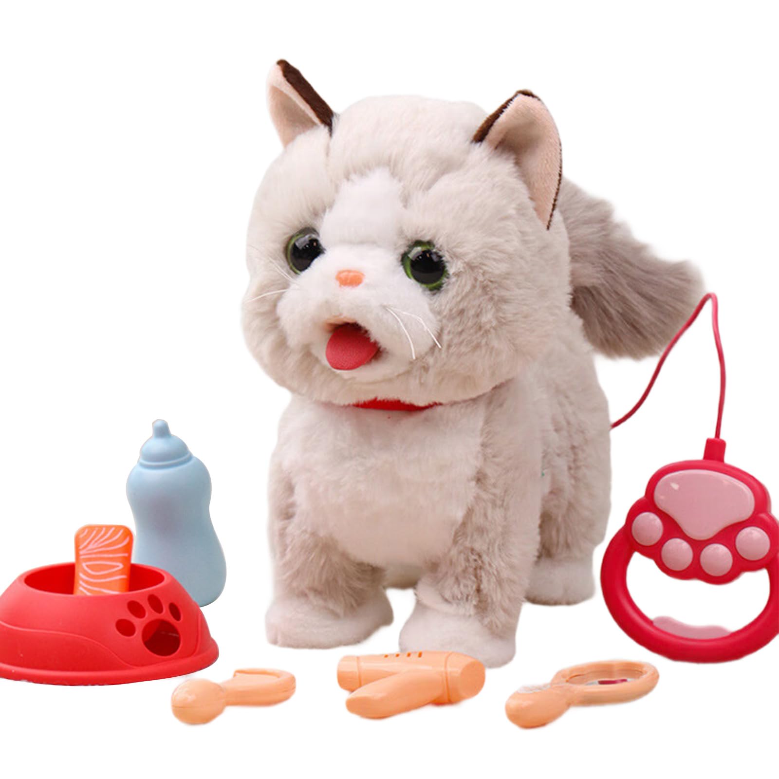 Creatura Peluche Animata con Effetti sonori e trasduttore Movimento Include Set Alimentazione da 6 Giocattolo educativo Peluche parlante in Movimento
