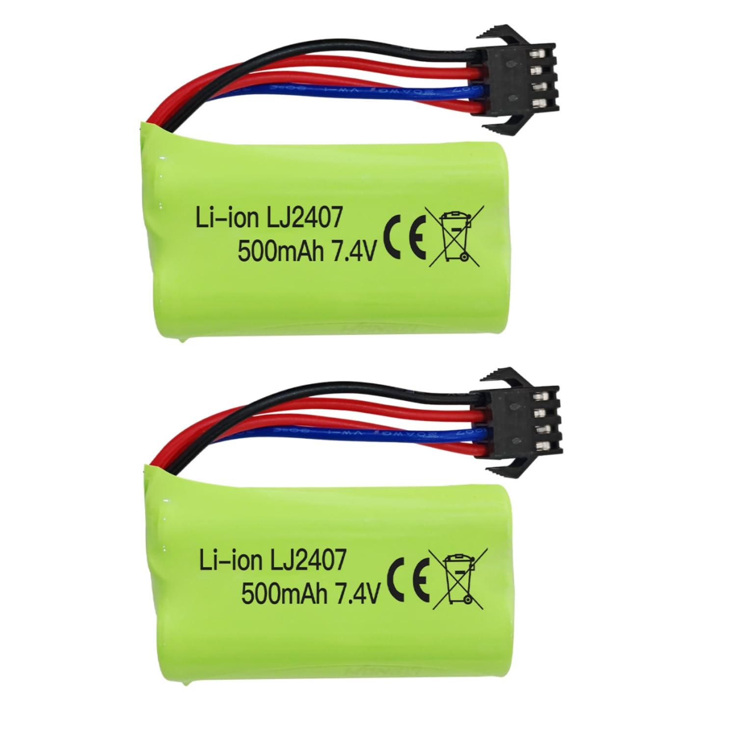 2PCS 7.4V 500mah batteria al litio ad alta velocità per EC16 DE85 Barca telecomandata/modello di nave/modello di auto