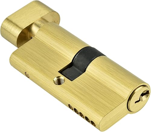 Miniatura 9 de Cerradura de cilindro de 2.559 in, cilindro de bloqueo de puerta antirrobo de cobre, cerradura de cobre de seguridad, interior para dormitorio, sala