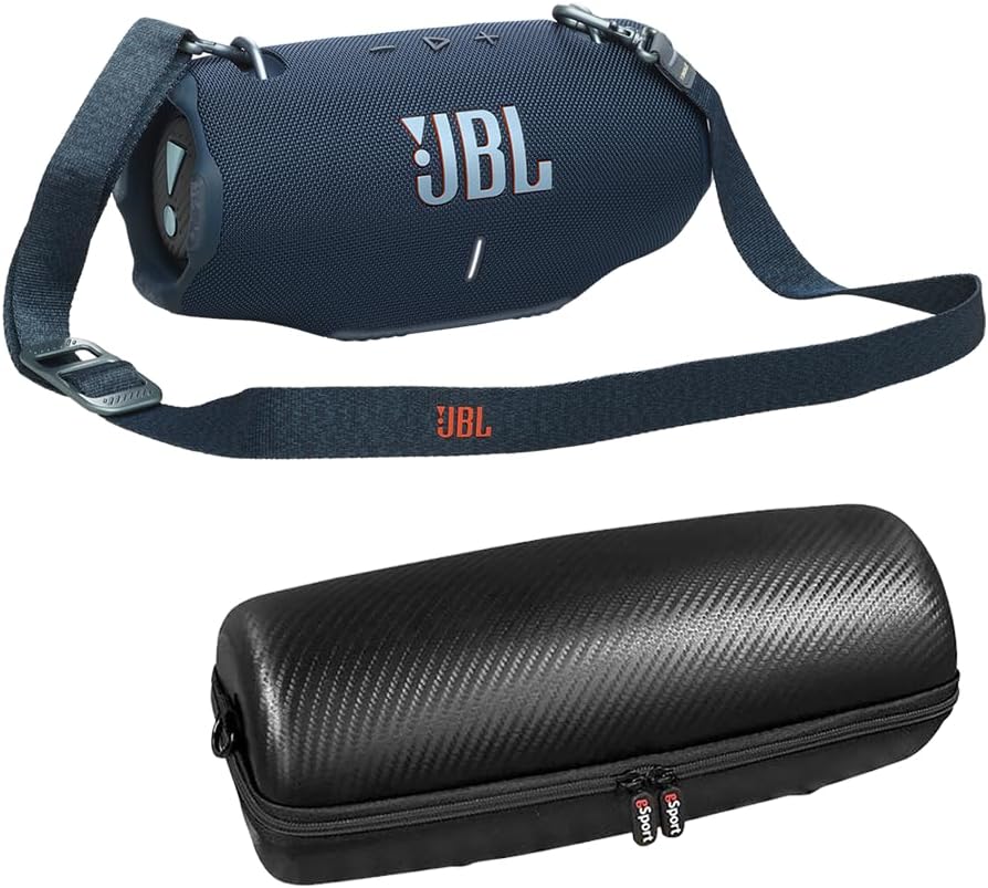 Xtreme 4 Bluetooth Speaker Bundle with Shoulder Strap and gSport Case (Blue)