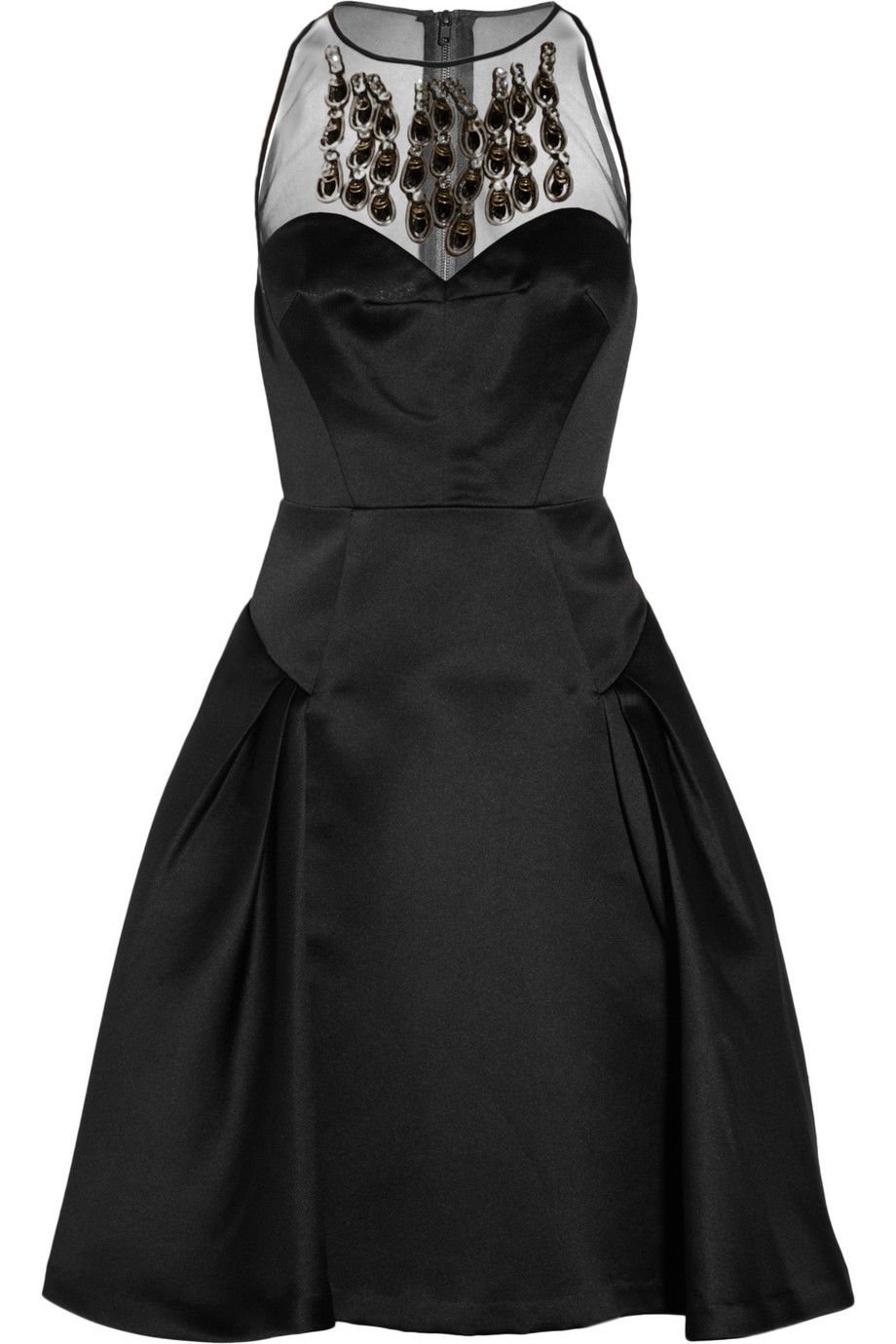 MILLYAviana Beaded Dress, Black, 8