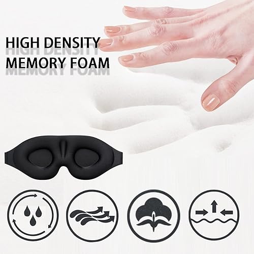 Miniatura 3 de Máscara de ojos para extensiones de pestañas, máscara de dormir de pestañas para extensiones, máscara de dormir 3D para mujeres y hombres con correa