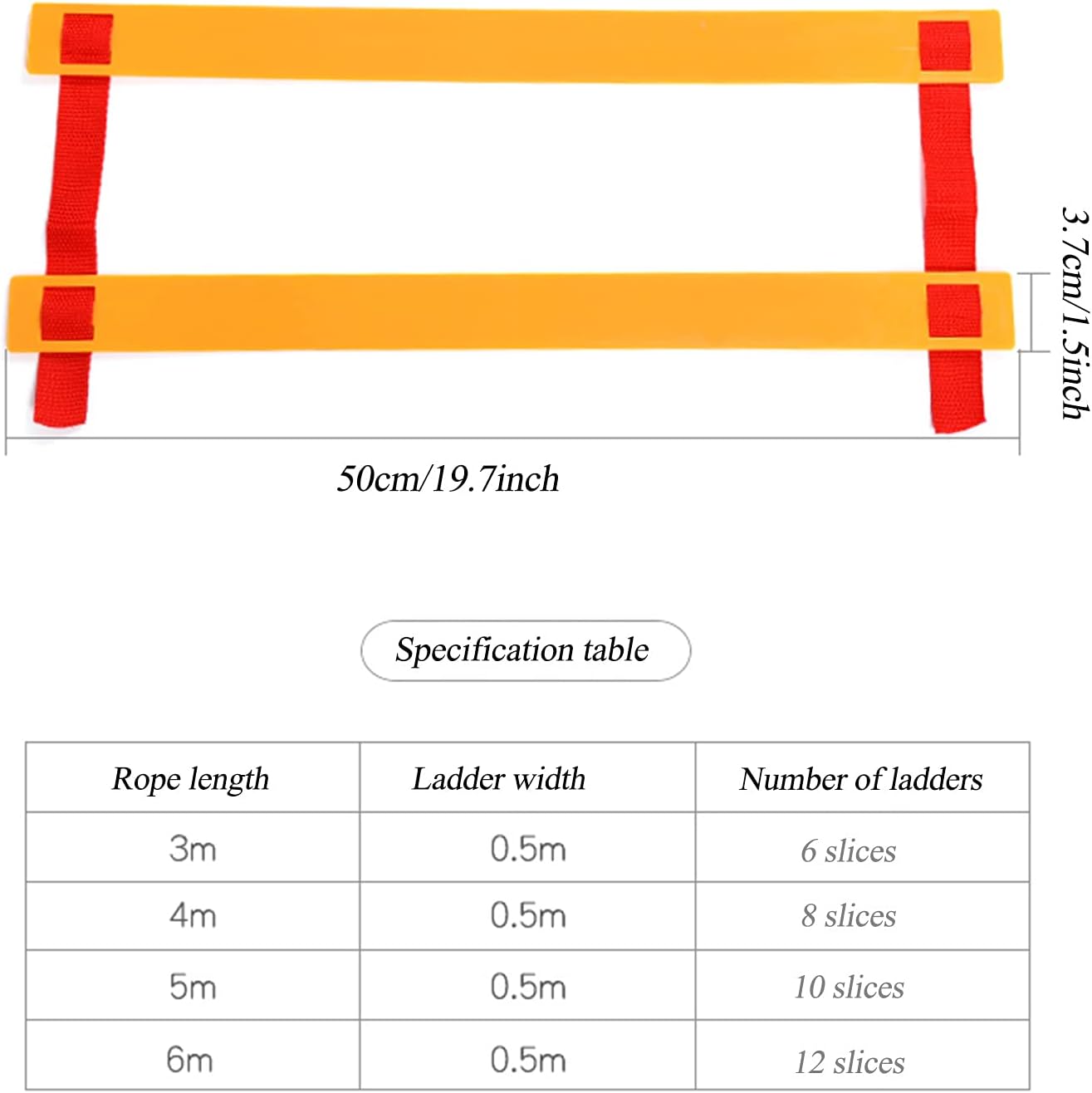 Agility Ladder Agility Ladder Speed Ladder,Football Flexibility Training Jumping Ladder,Personal Training,for Sports Training and Soccer Football Tennis Baseball Drills(Size:4M)