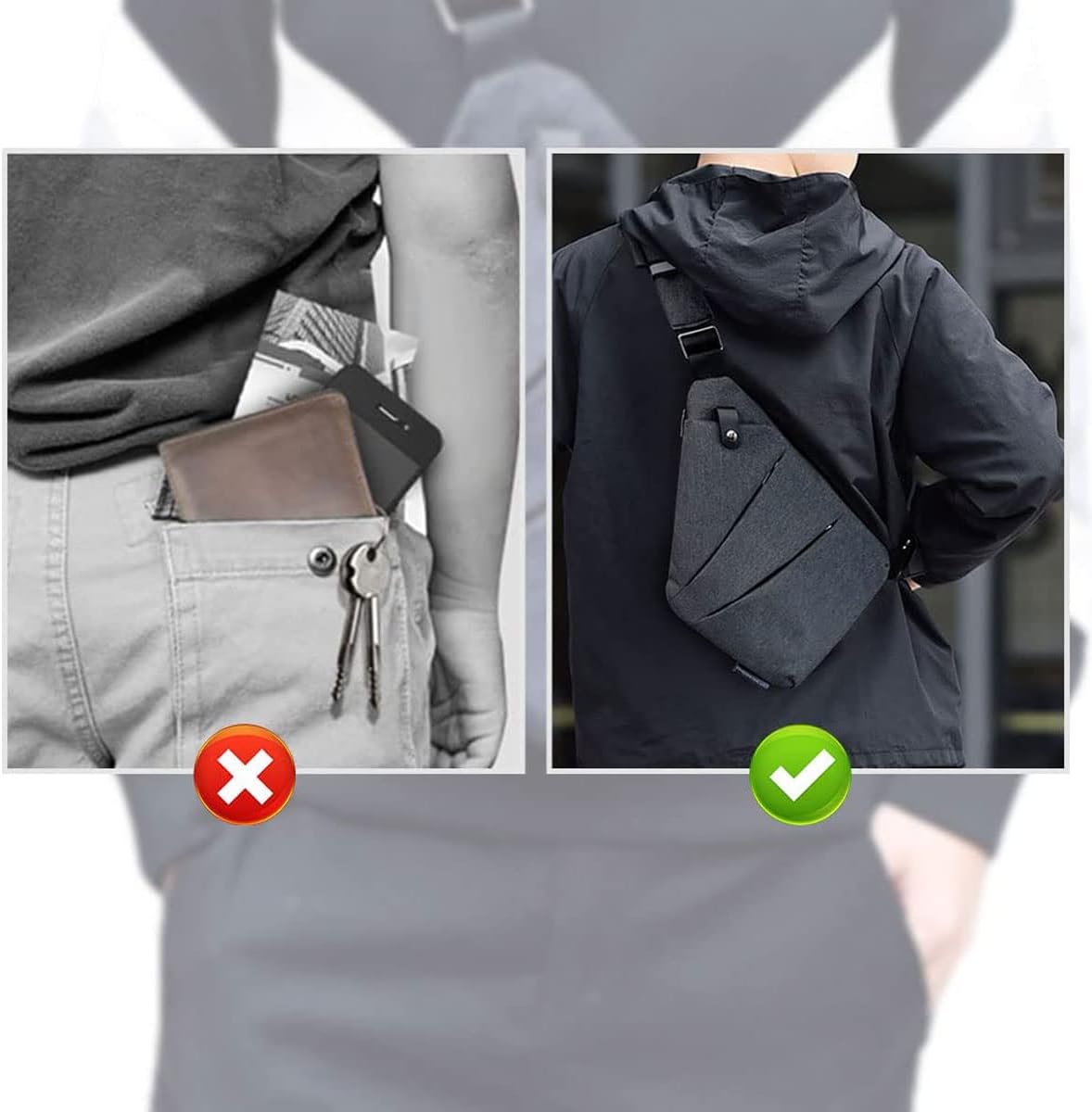 Anti Theft Crossbody Bags for Women, 2025 New Anti-Theft Travel Bag, Shoulder Bag Anti-theft Design for Travel, Sport (Khaki - Left Shoulder) - Image 7