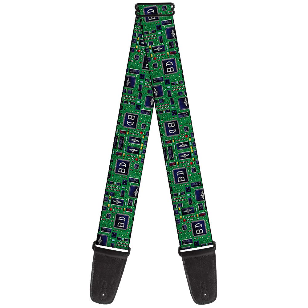 Buckle-Down GS-W30365 Guitar Strap - Circuit Board, 2" Wide & 29-54" Length