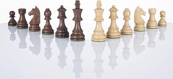 DGT USB Walnut e-Board with Timeless Pieces Weighted - Electronic Chess