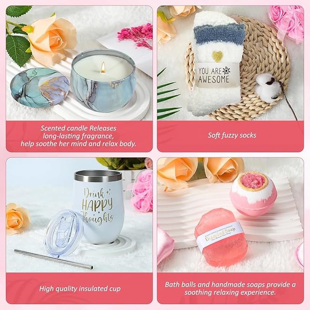 PIXZCSA Regalos de lujo para consentir a las mujeres, set de,rosa