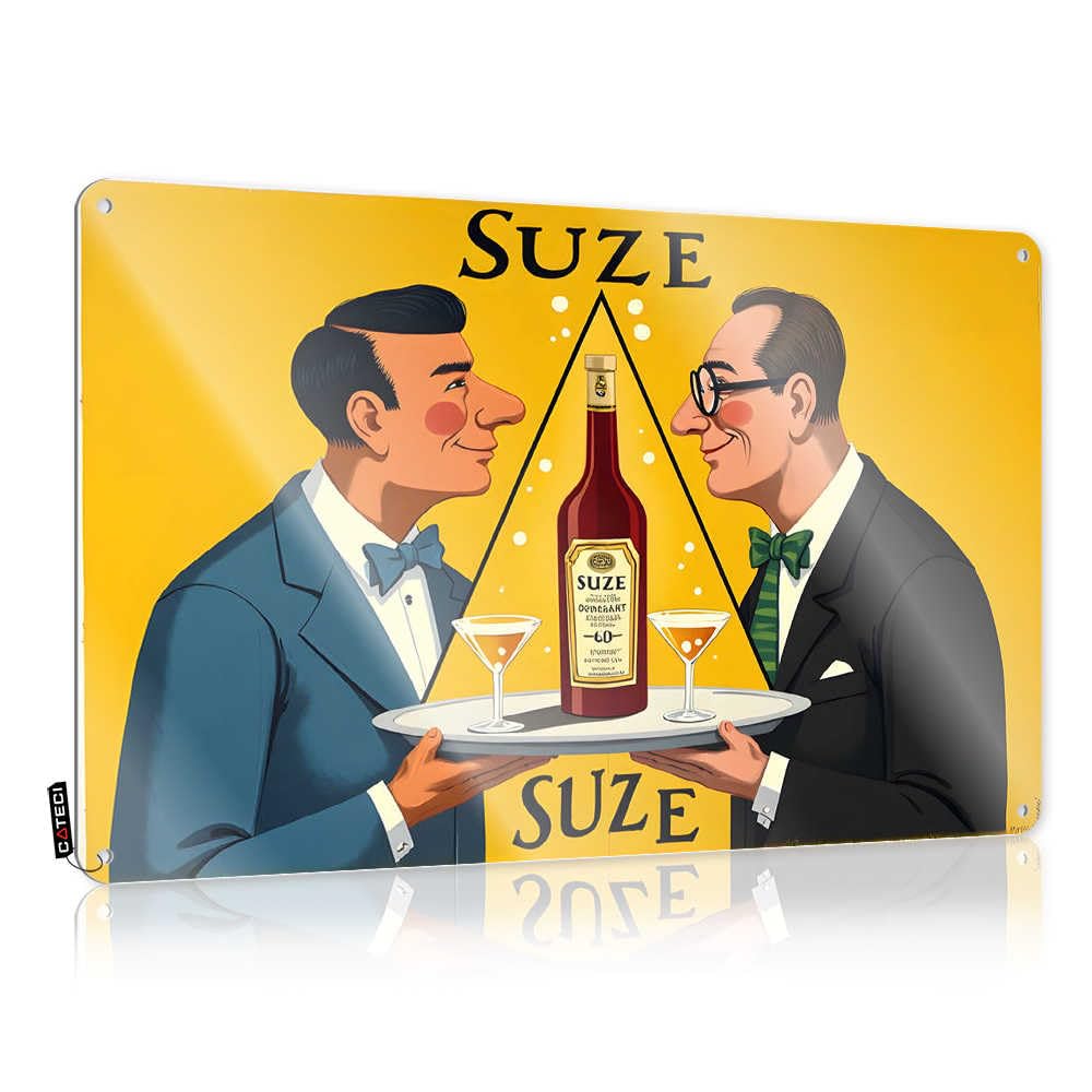Fzfn Men's Colour Vintage Suze Liqueur Advertiset: A Classic Martini Mot Spring Outdoor Decor Preppy - Vintage Wall Decor Haves Vintage Wall Art(30X40cm)