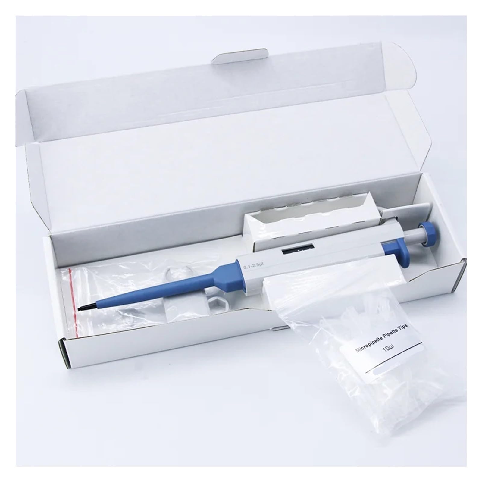 Pipeta, Pipeta de laboratorio de 0,1 a 10 ml, micropipeta digital ajustable manual de un solo canal, equipo de laboratorio, pipetas(2-10ml)