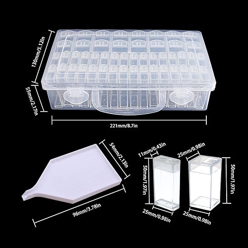 Miniatura 2 de CDIYTOOL Caja de almacenamiento de semillas, contenedor transparente de cuentas de semillas de plástico, organizador de almacenamiento de semillas