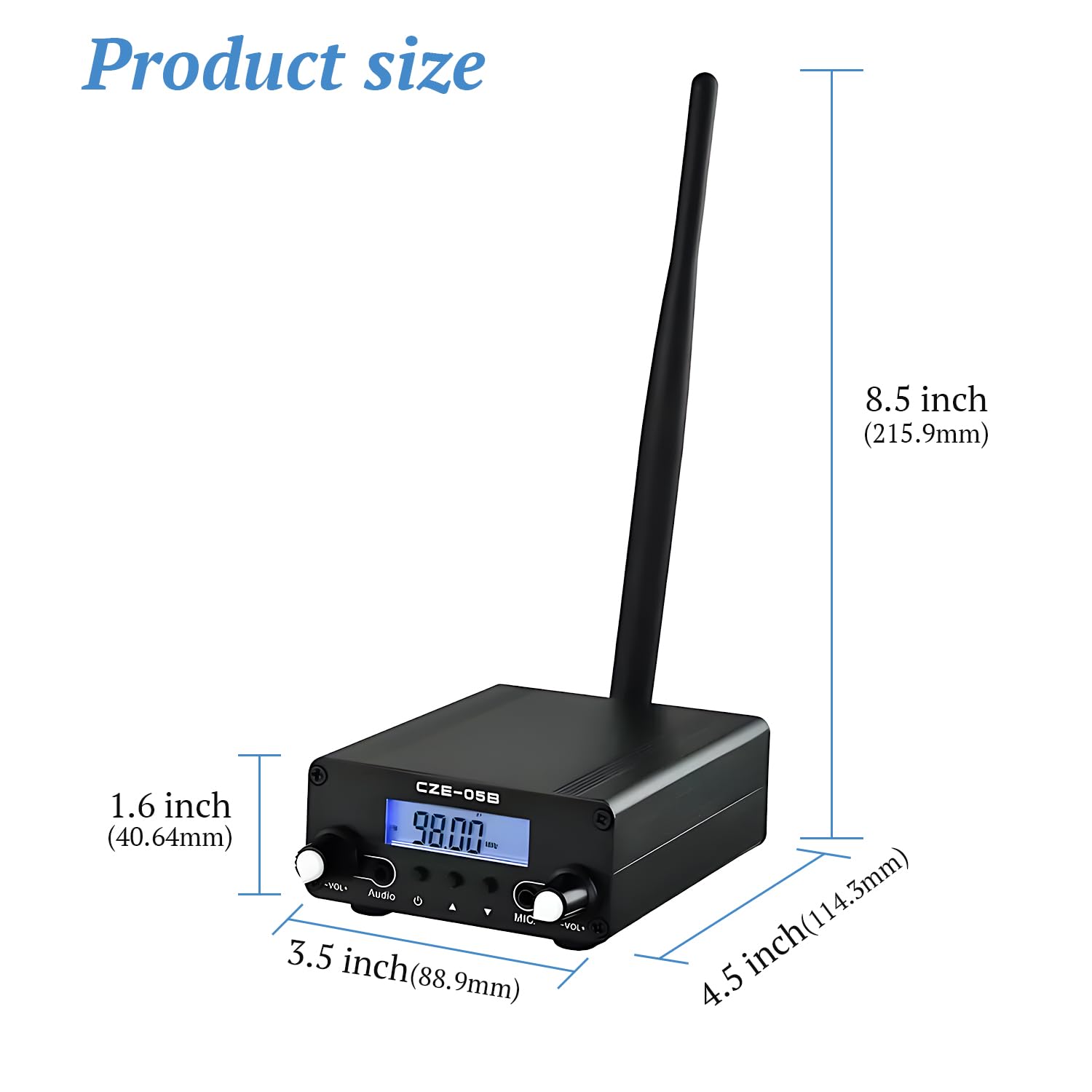 FM Transmitter for Church,Long Range Stereo Mini Radio Station for Drive-in Movie, School & Supermarket Events, Light Shows & Fireworks Display