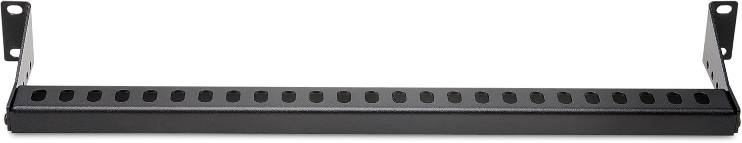 StarTech.com 1U Rack Mountable Cable Lacing Bar w/Adjustable Depth, Cable Support Guide for Organized 19" Racks/Cabinets, Horizontal Cable Guide for Patch Panels/Switches/PDUs (12S-Cable-Lacing-BAR)