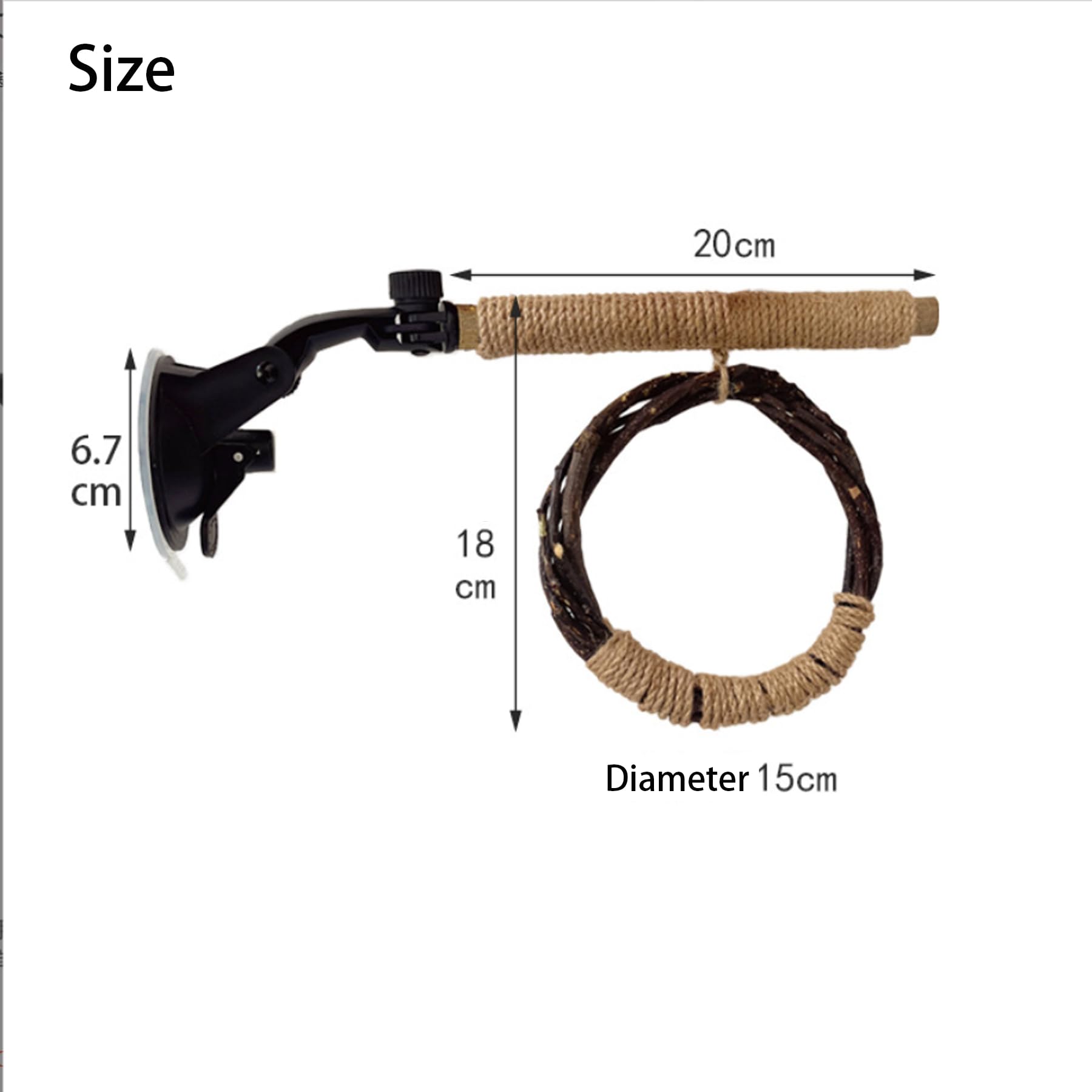 Bird Perches With Suction Cup, Bird Branch Perch Training Wooden, Bird Stand Toy - Image 2