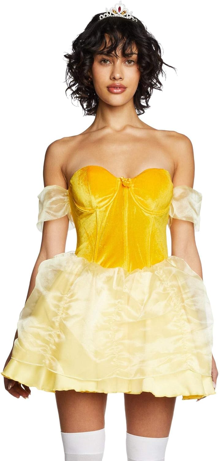 Dolls Kill Classic Princess Costume Set by Trickz N’ Treatz – Women’s Velvet Bodice Dress with Satin Skirt & Tiara