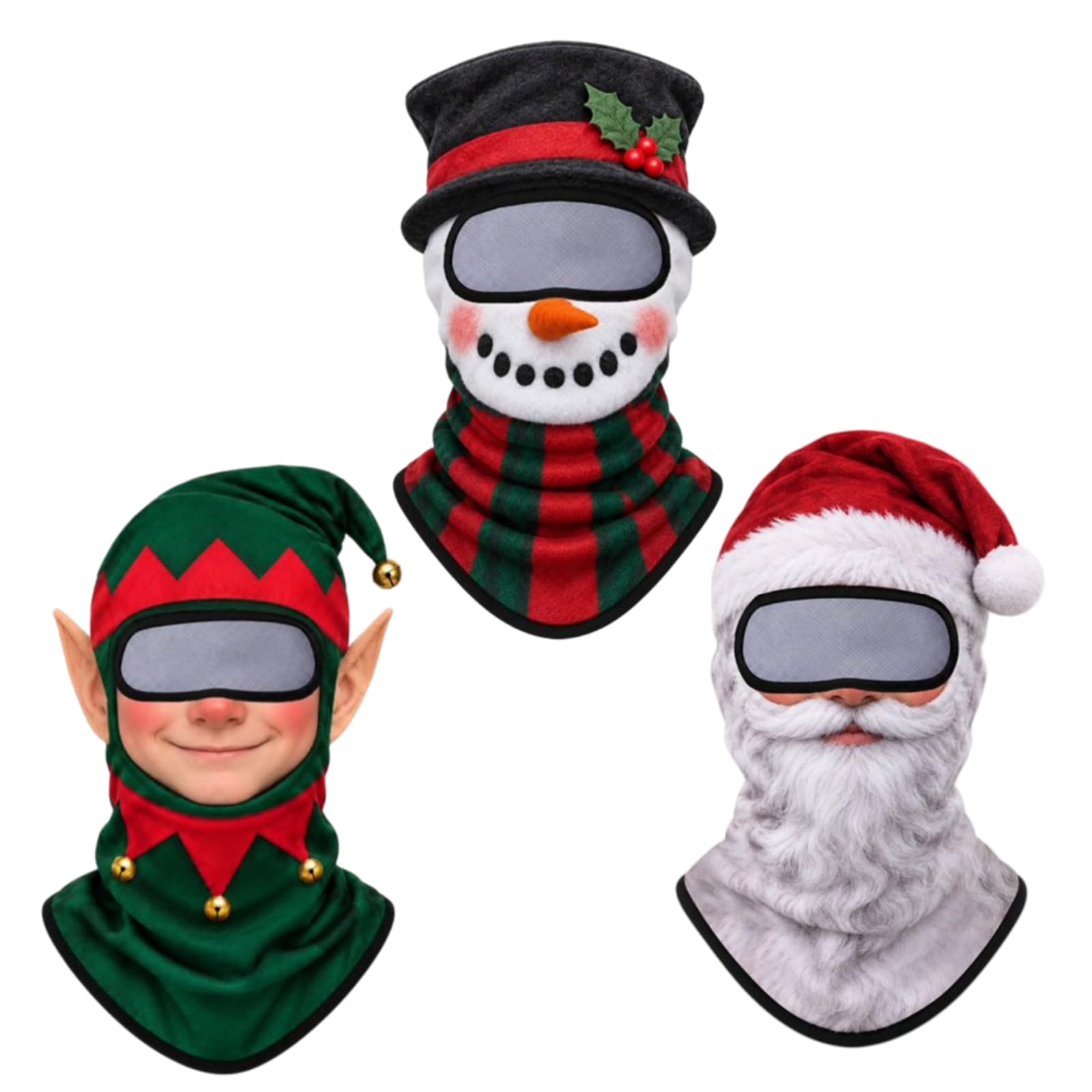 Old F*cker Man Winter Face Mask, Funny Realistic Face Ski Mask (G-3pcs)