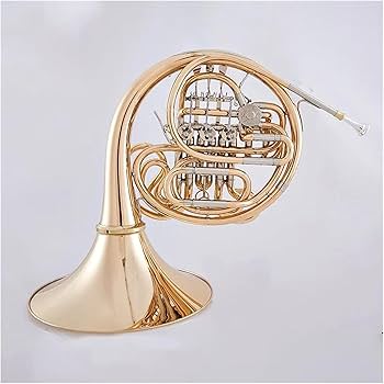 Amazon | 4 キー Bb/F 複列フレンチ ホルン真鍮ゴールド カラー